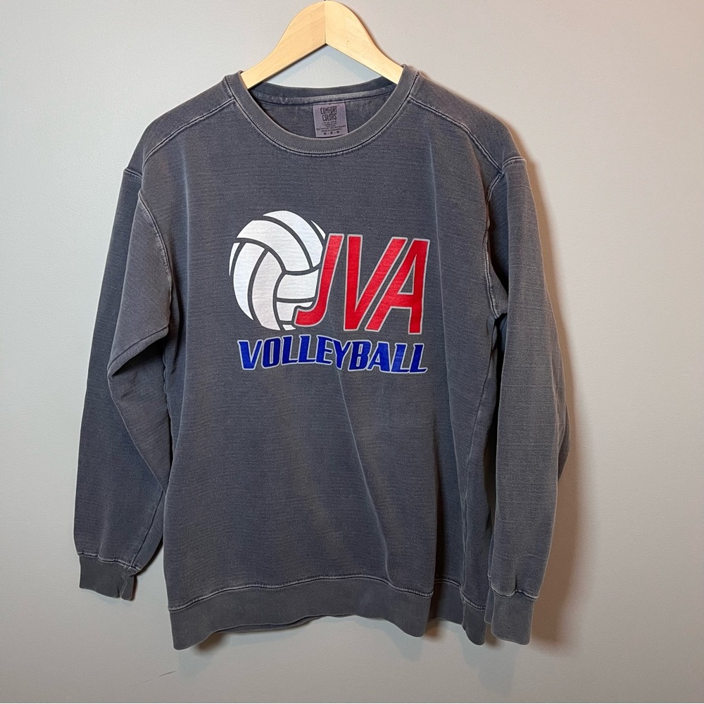 Comfort Colors Gray Crewneck Sweater JVA Volleyball